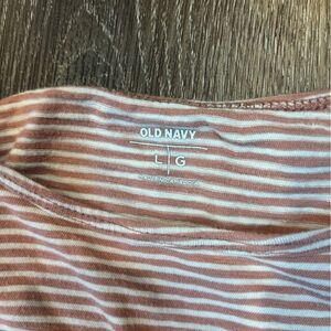 Print Stripe Tee Shirt Large